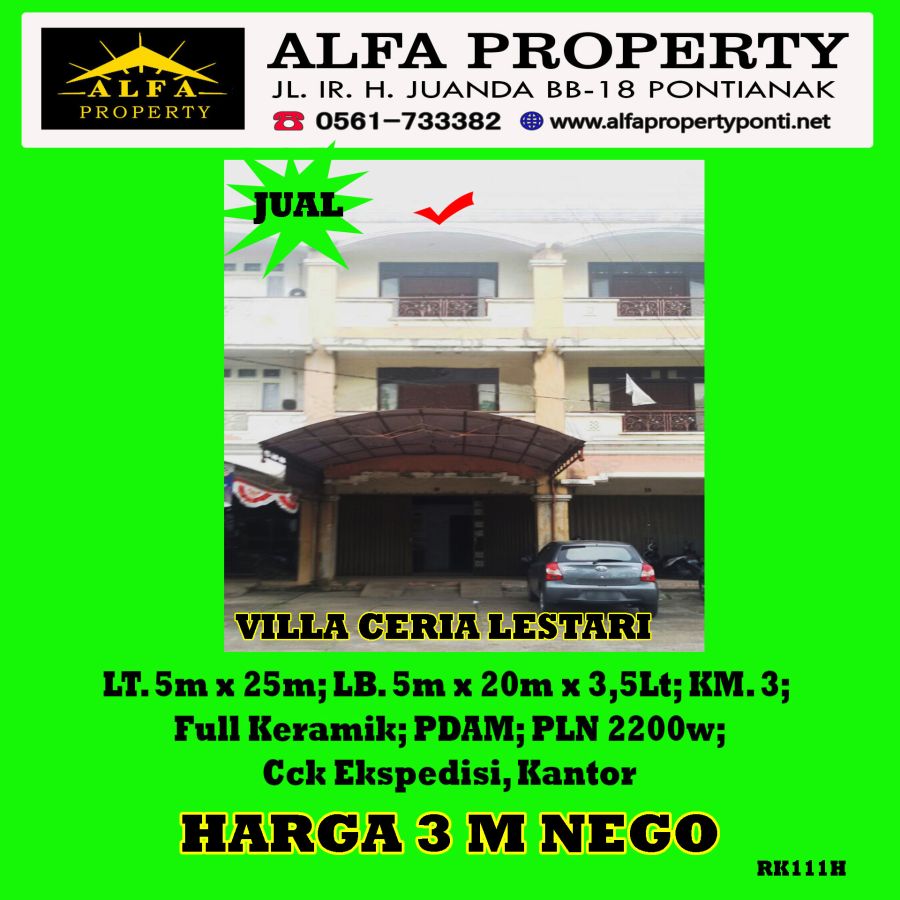 Alfa Property Ruko Ahmad Yani Villa Ceria Lestari Kota Pontianak
