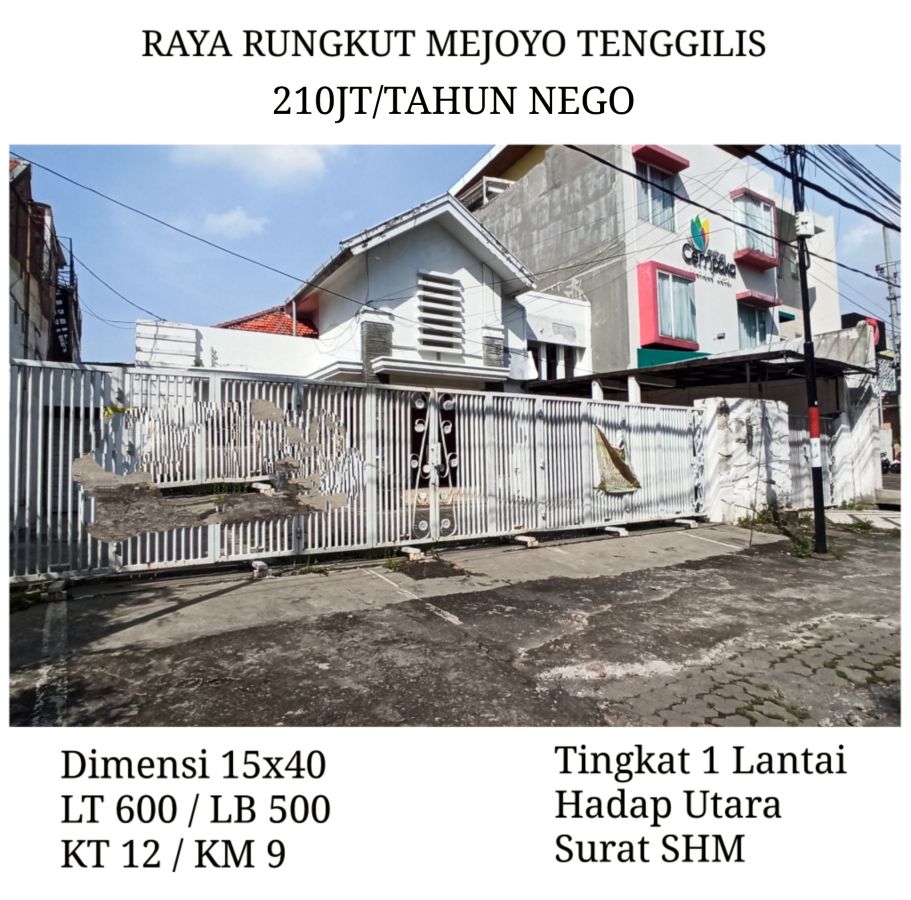 Sewa Rumah Raya Rungkut Mejoyo Tenggilis 210jt/thn NEGO Dkt UBAYA