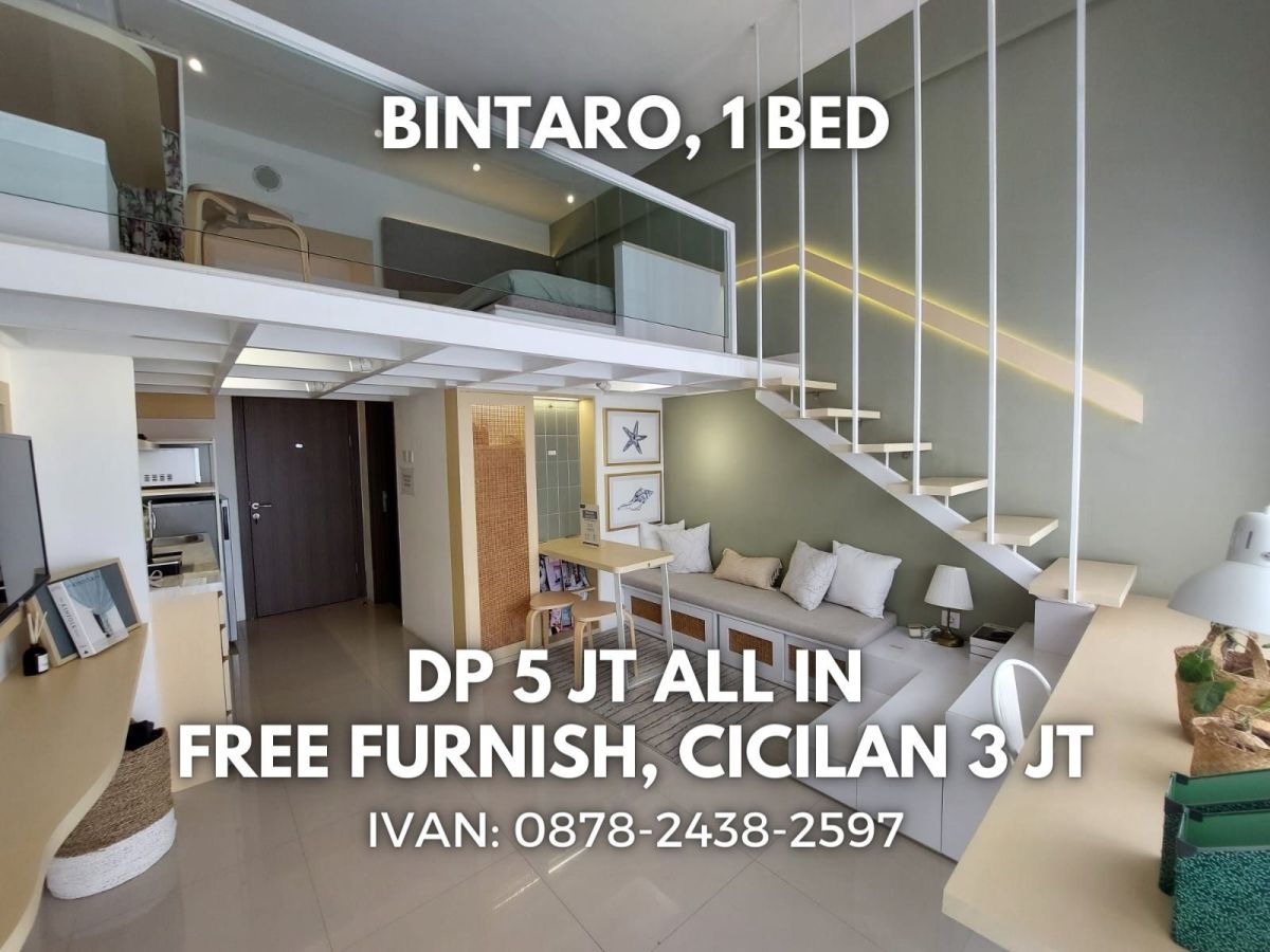 Dijual Apartement Bintaro Icon Studio 1 kamar Termurah Tangerang