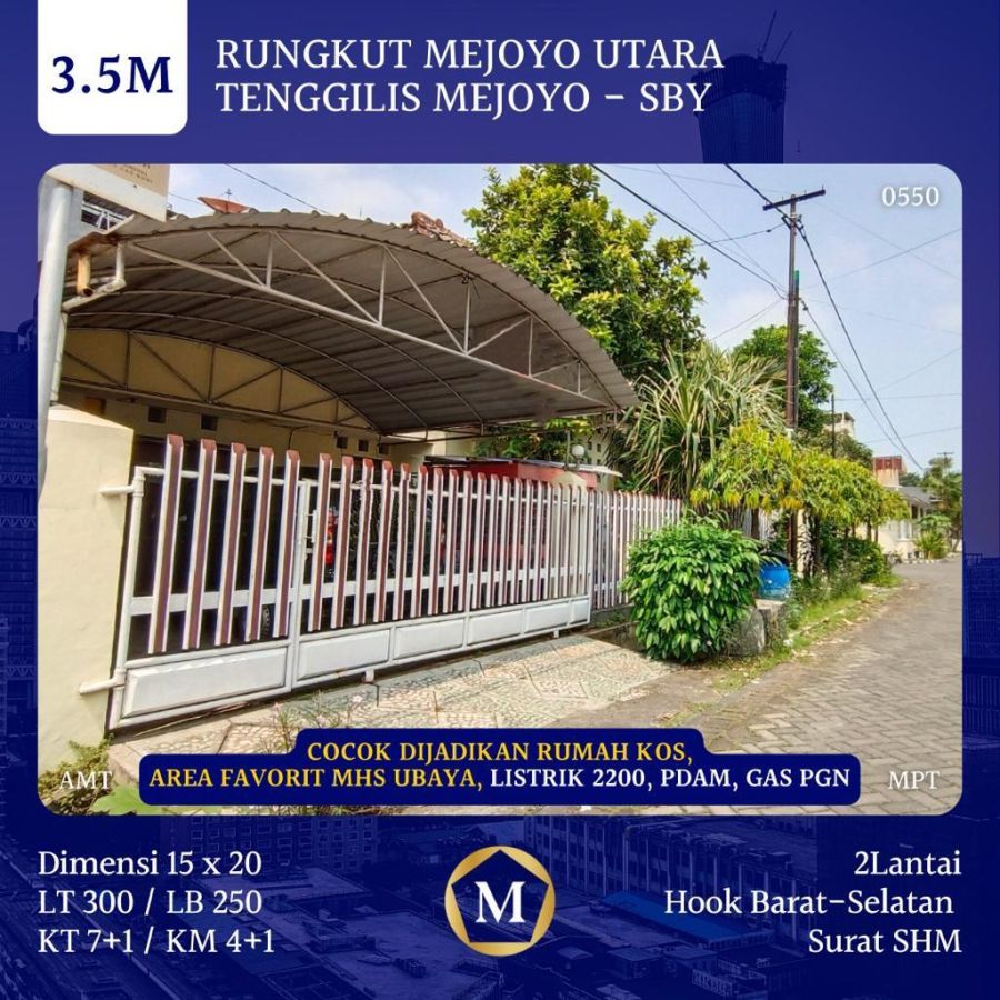 Rumah Rungkut Mejoyo Utara Dekat UBAYA Tenggilis Rungkut