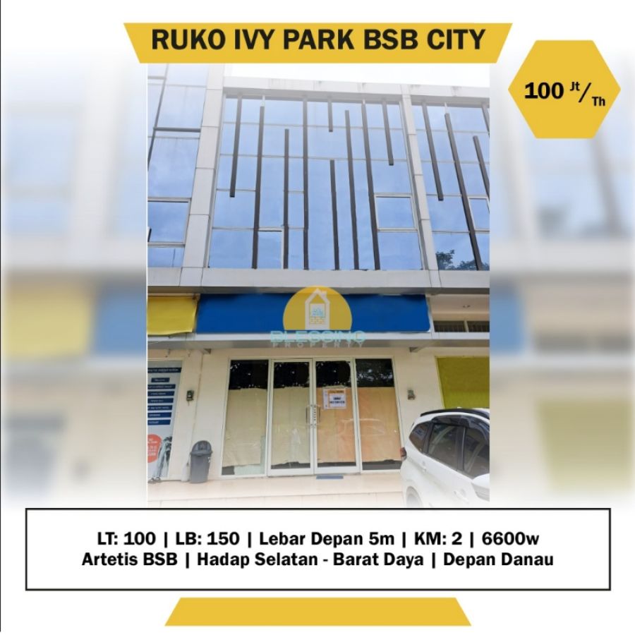 Dijual Ruko Ivy Park BSB City Semarang
