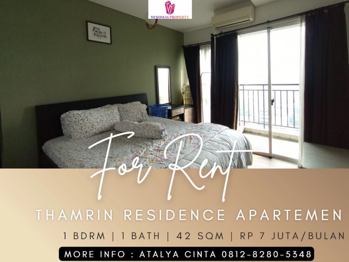 Disewakan Apartement Thamrin Residence For Rent 1BR Full Furnished