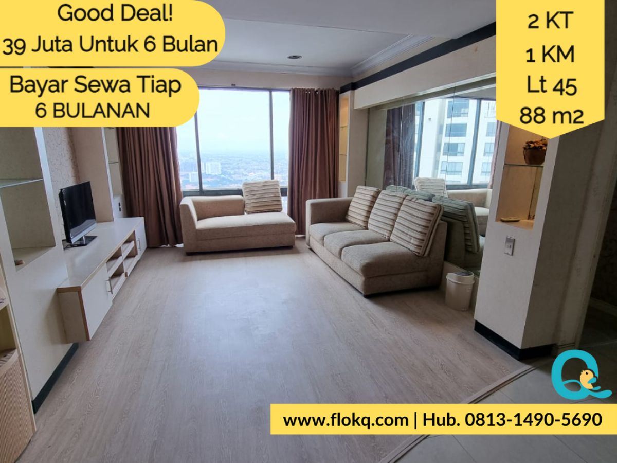 Taman Anggrek 2BR| Sewa Apartemen di Grogol Petamburan Jakarta Barat