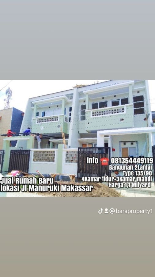 jual rumah baru Manuruki Makassar