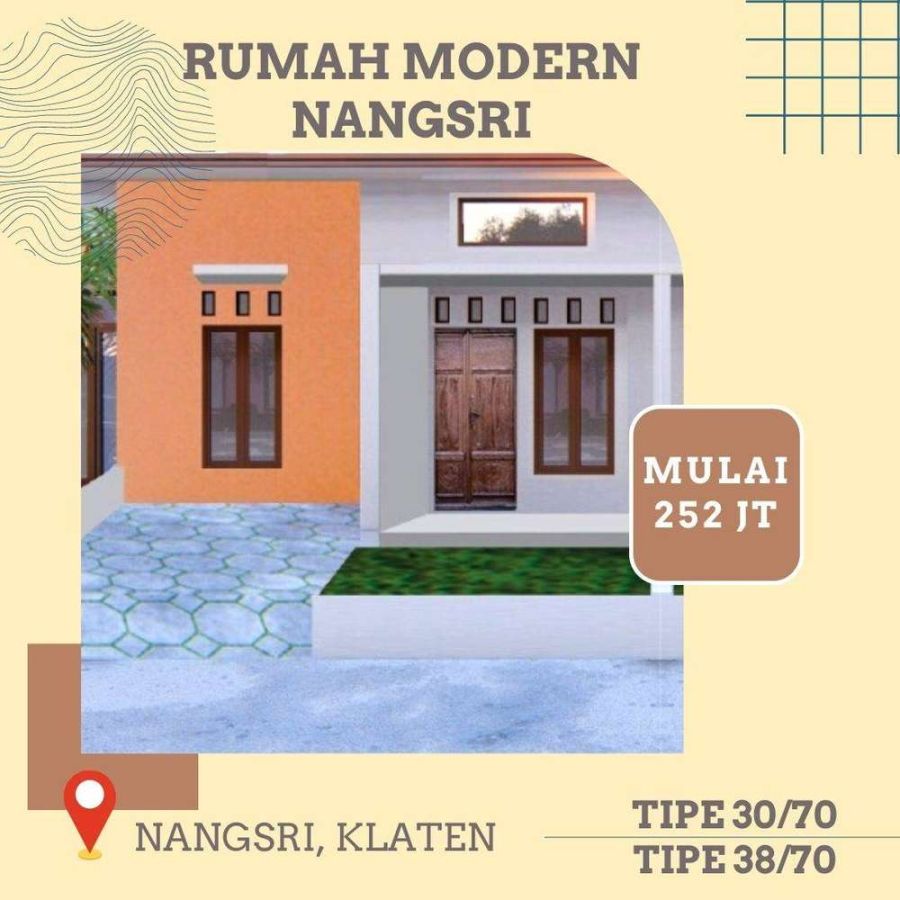 Info Rumah Murah Modern Harga Murah dekat Jl Nangsri Manisrenggo.
