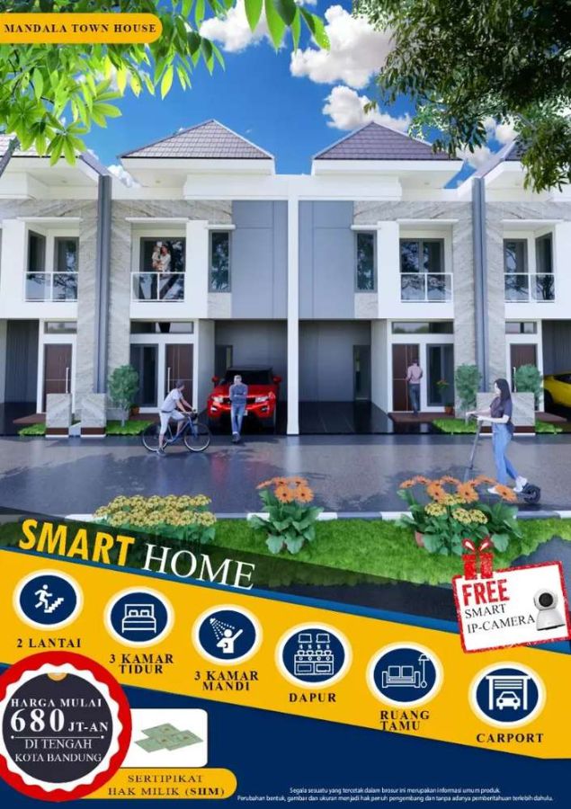 Dijual Rumah Baru Mewah Harga Rp680jtan di Kota Bandung Jawa Barat