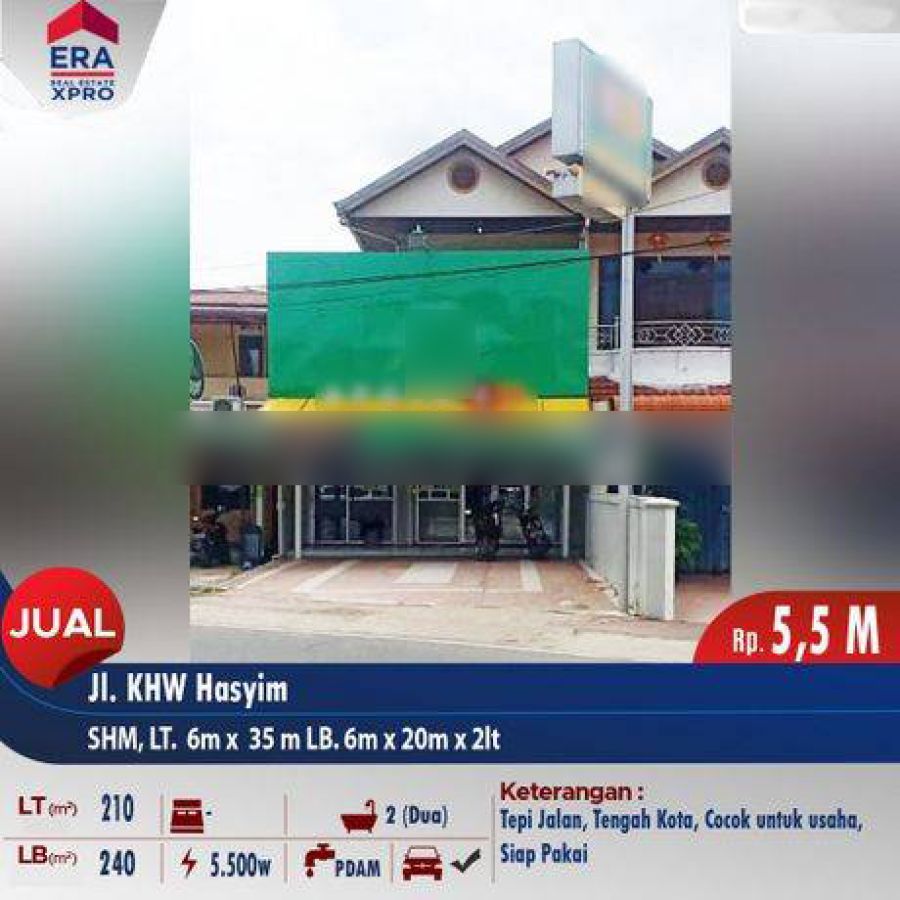 Dijual Ruko Jl. KHW Hasyim, Pontianak