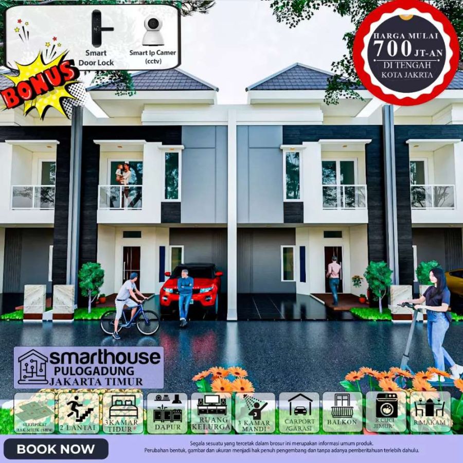 Dijual Rumah Baru Mewah Harga Rp900jtan di Pulogadung,Jakarta Timur