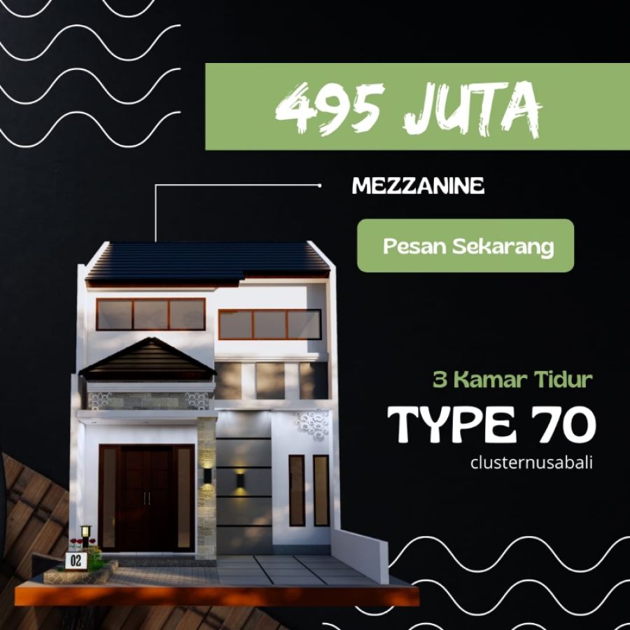 rumah dua lantai mezanin di Medan amplas lokasi bagus harga terjangkau