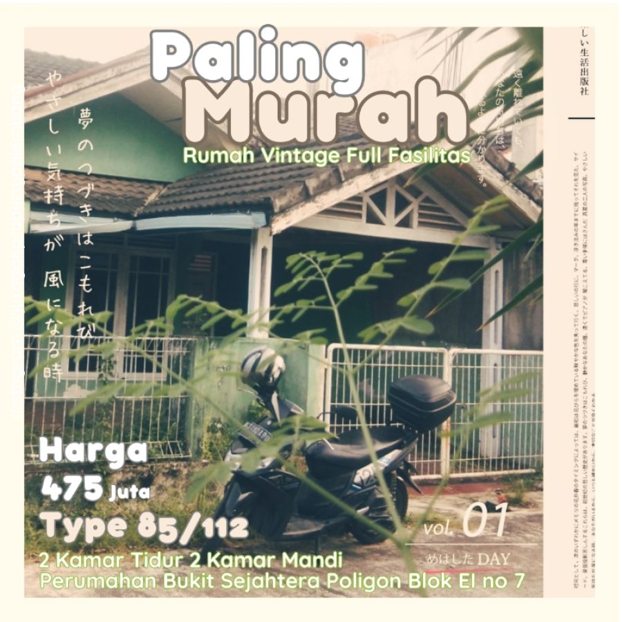 Dijual Rumah di Perumahan Bukit Sejahtera Poligon Palembang