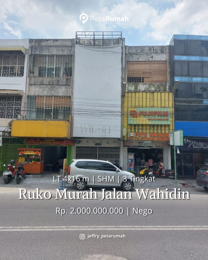 Dijual Cepat Ruko Wahidin Murah Jalan Wahidin Siap Huni Inti Kota