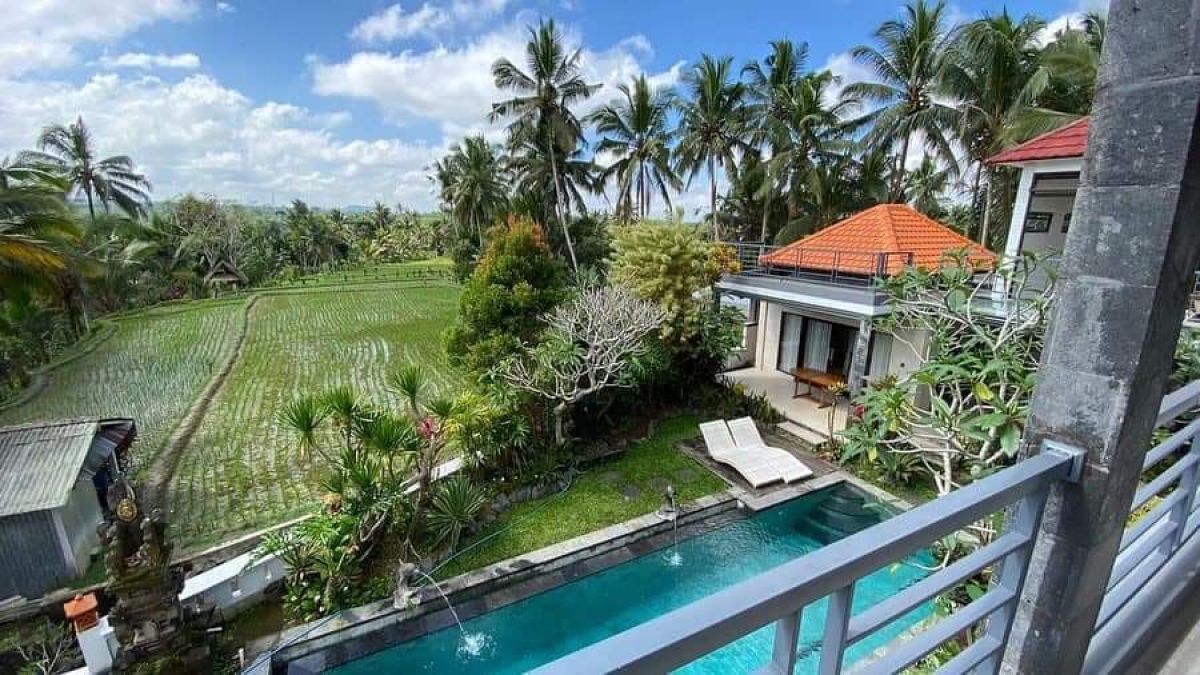 Villa Di Sebatu Ubud Luas 5.4are Fuenished view Sawah SHM IMB Lengkap