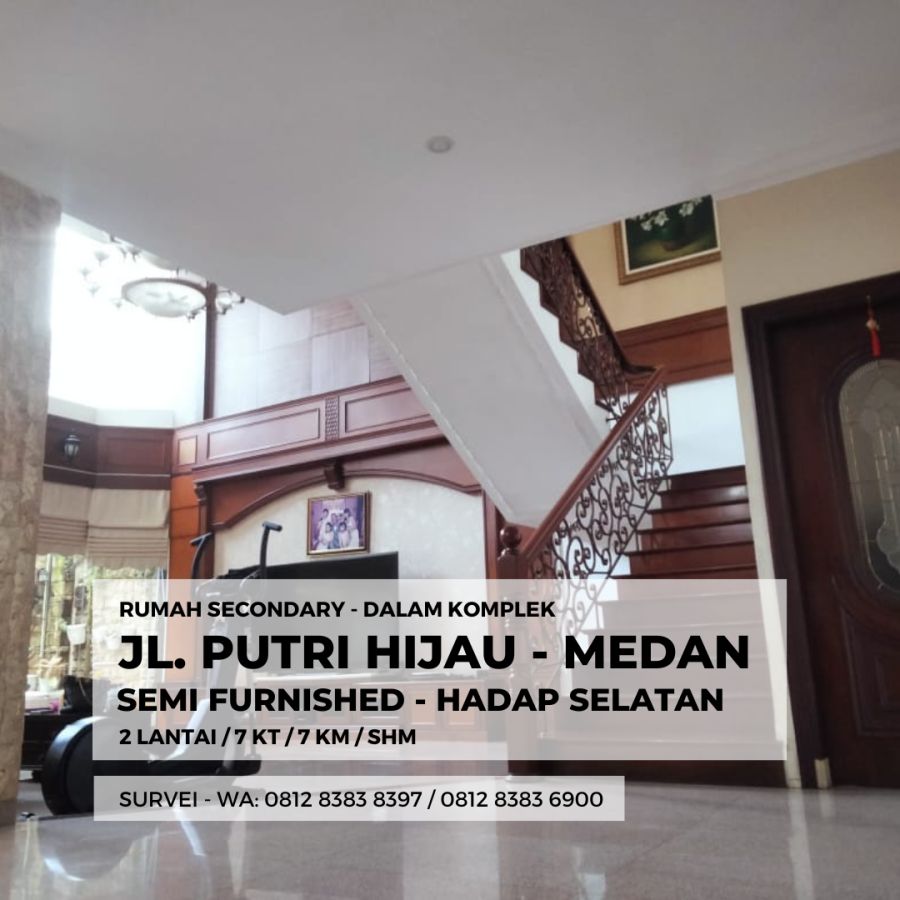 Rumah Semi Furnished dalam komplek Jalan Putri Hijau Medan