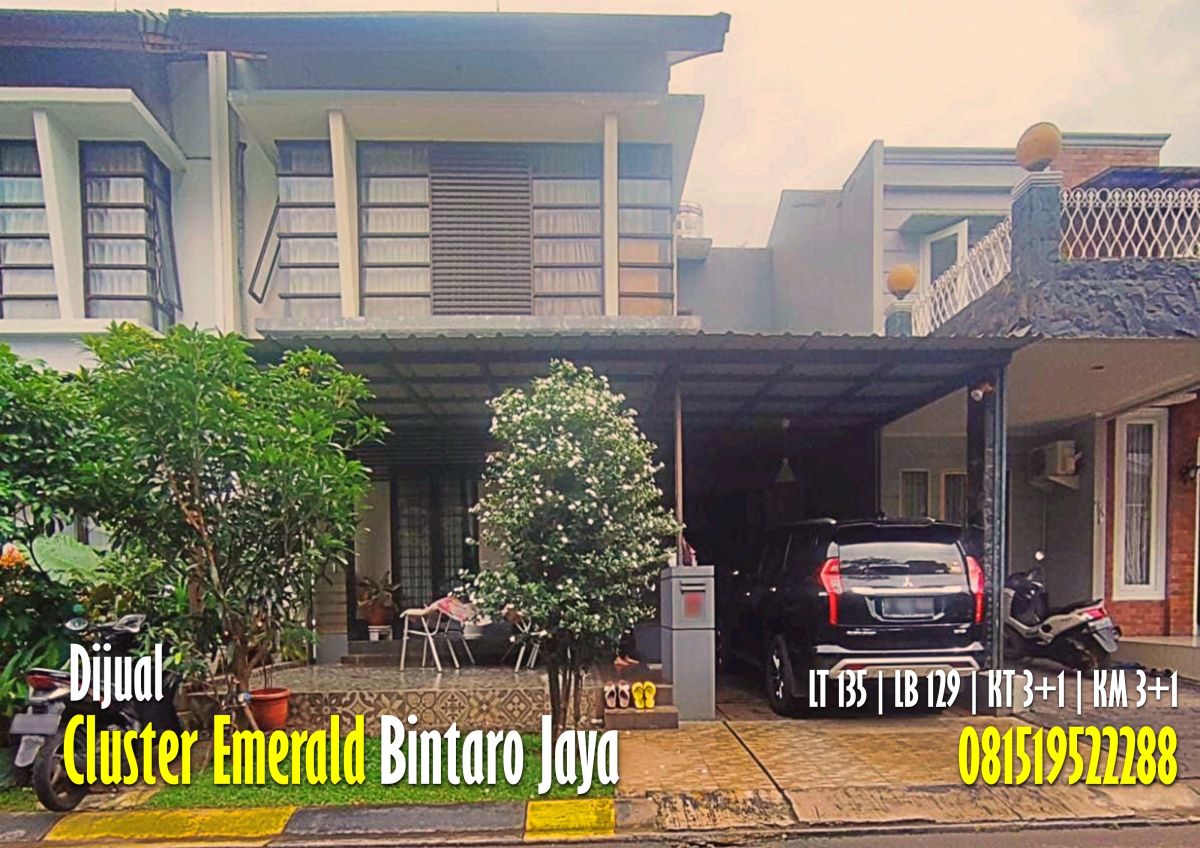 Rumah Dalam Cluster Bintaro Jaya Sektor 9 Lokasi Strategis - t4t0