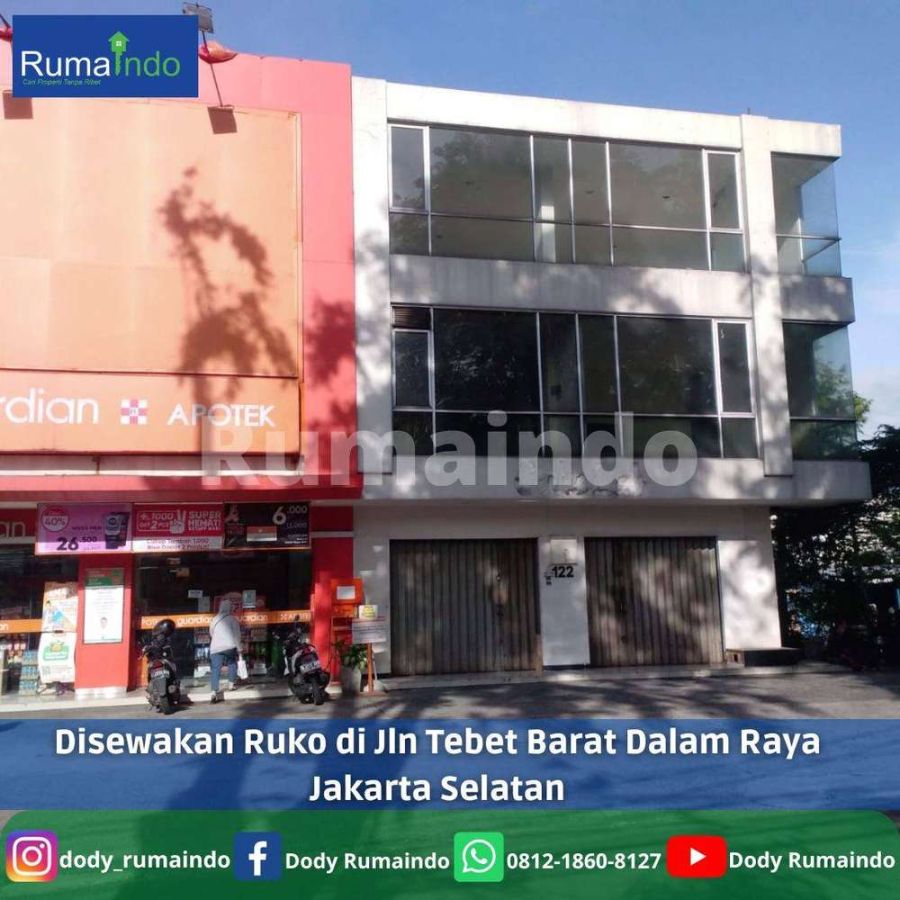 Disewakan Ruko di Jln Tebet Barat Dalam Raya Jakarta Selatan