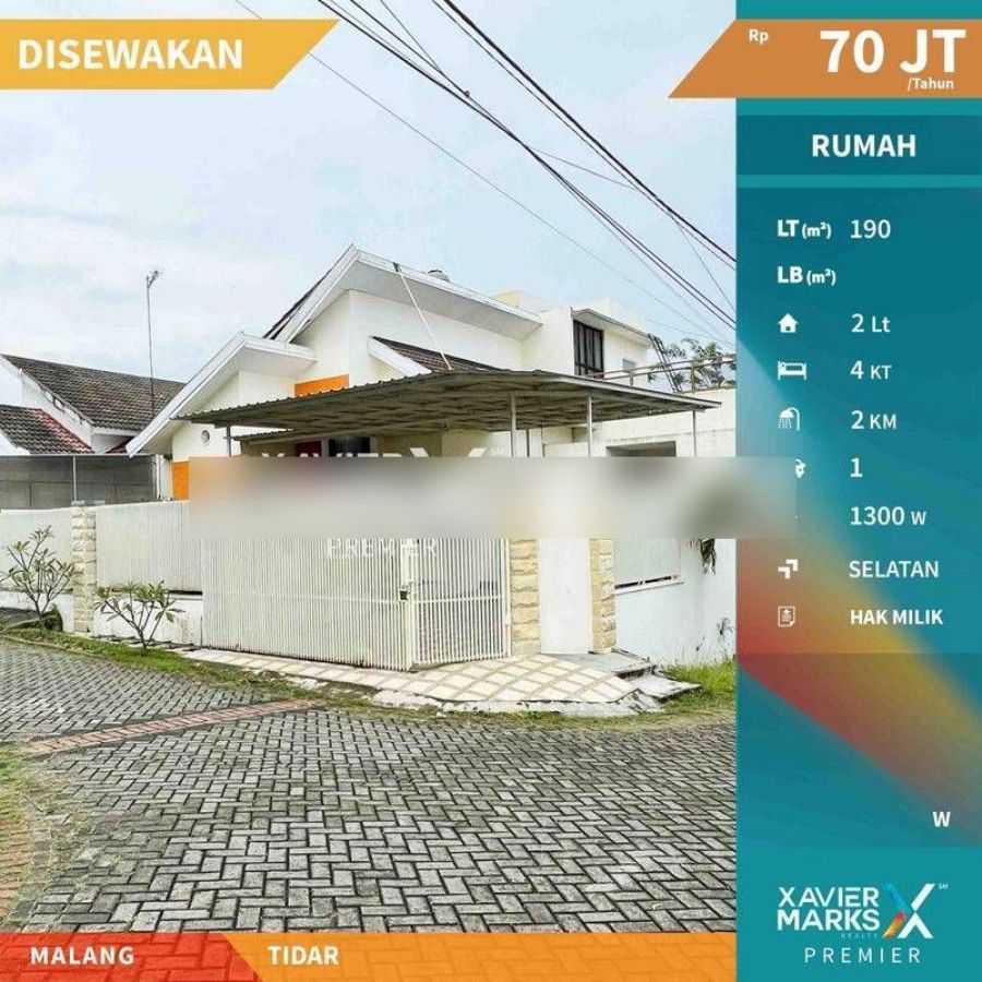 D26, Rumah 2 Lantai Sangat Terawat Plus Furnish Lokasi di Tidar Malang