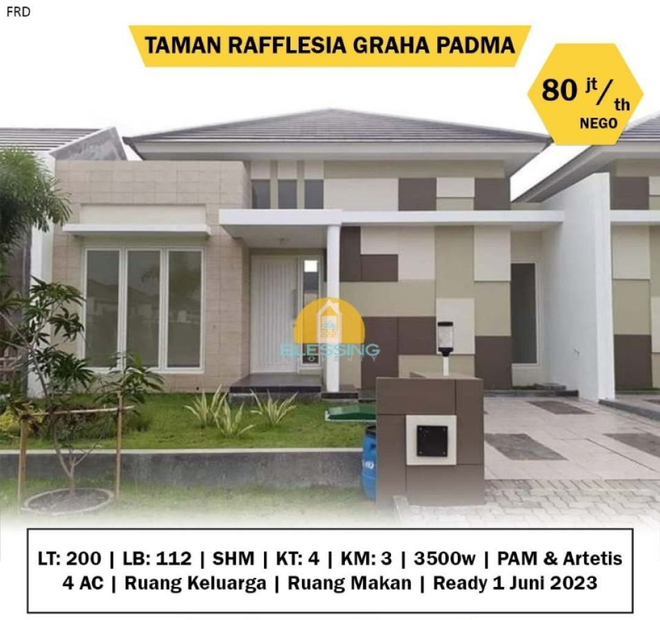 Disewakan Rumah di Taman Rafflesia Graha Padma Semarang