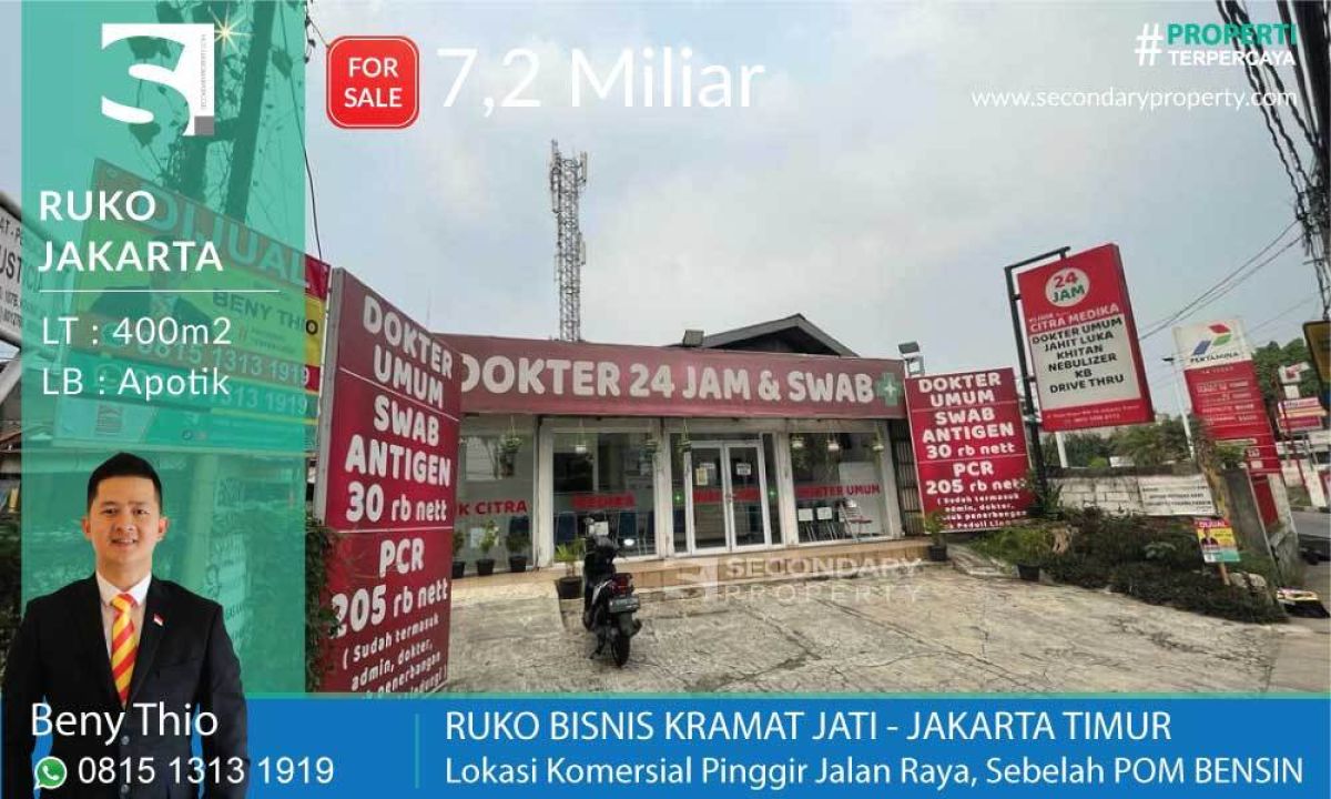 Ruko Bisnis Lt.400m2 Kramat Jati Jakarta Timur