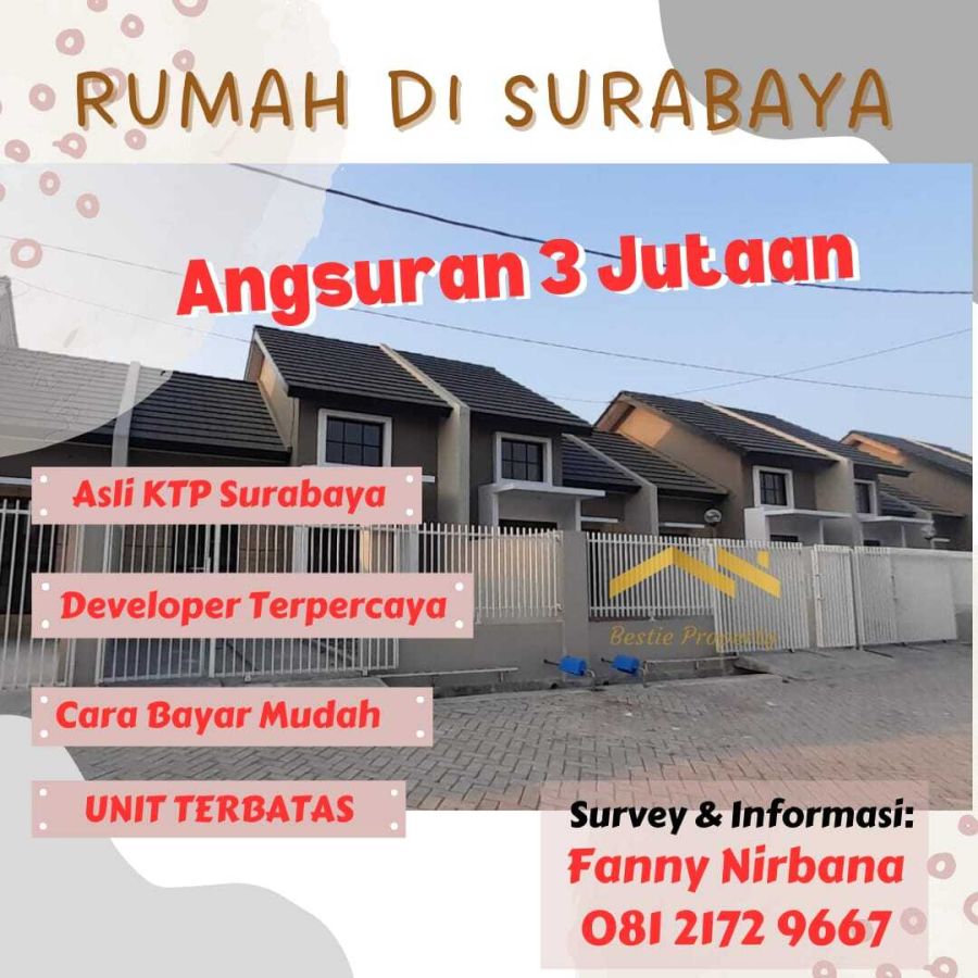 Rumah Gress Angsuran mulai Rp. 3 Jutaan di Surabaya