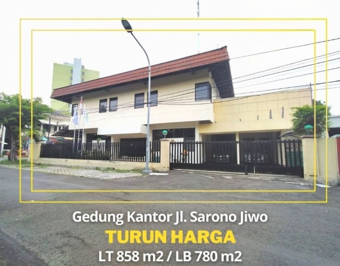 Murah Dijual Kantor 2 Lantai Jalan Saronojiwo, dkt Raya Jemursari