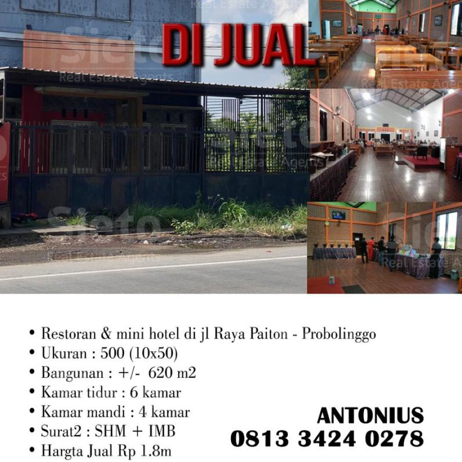 Restoran & mini hotel di jl Raya Paiton - Probolinggo