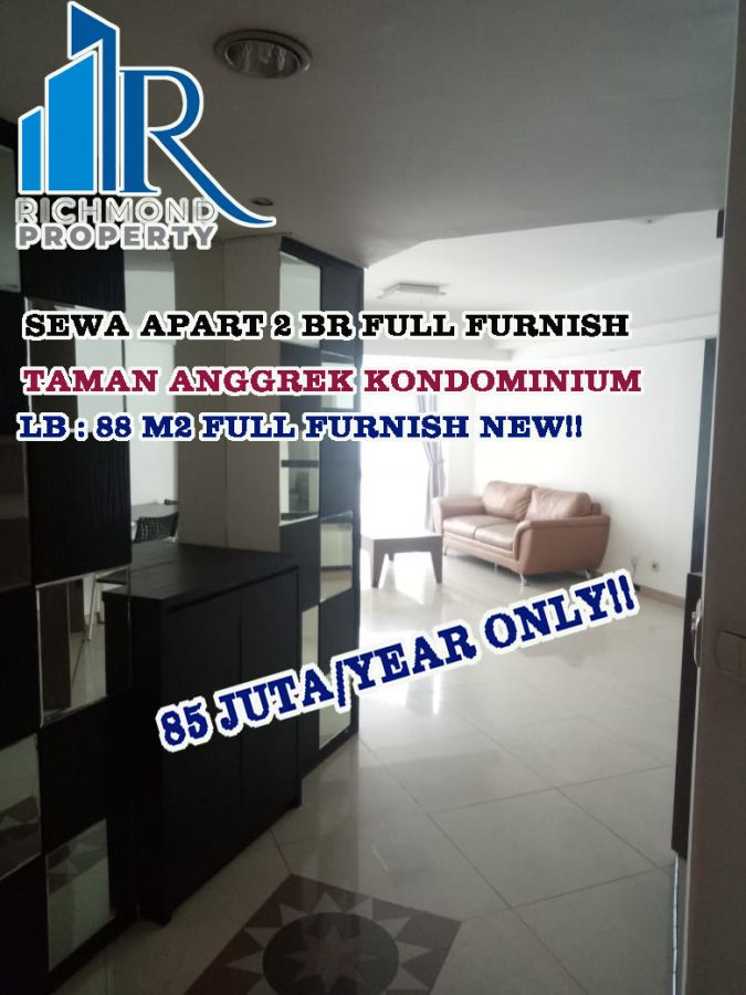 Harga termurah 2+1 BR Full furnish Taman Anggrek from 110 to 85 jt on