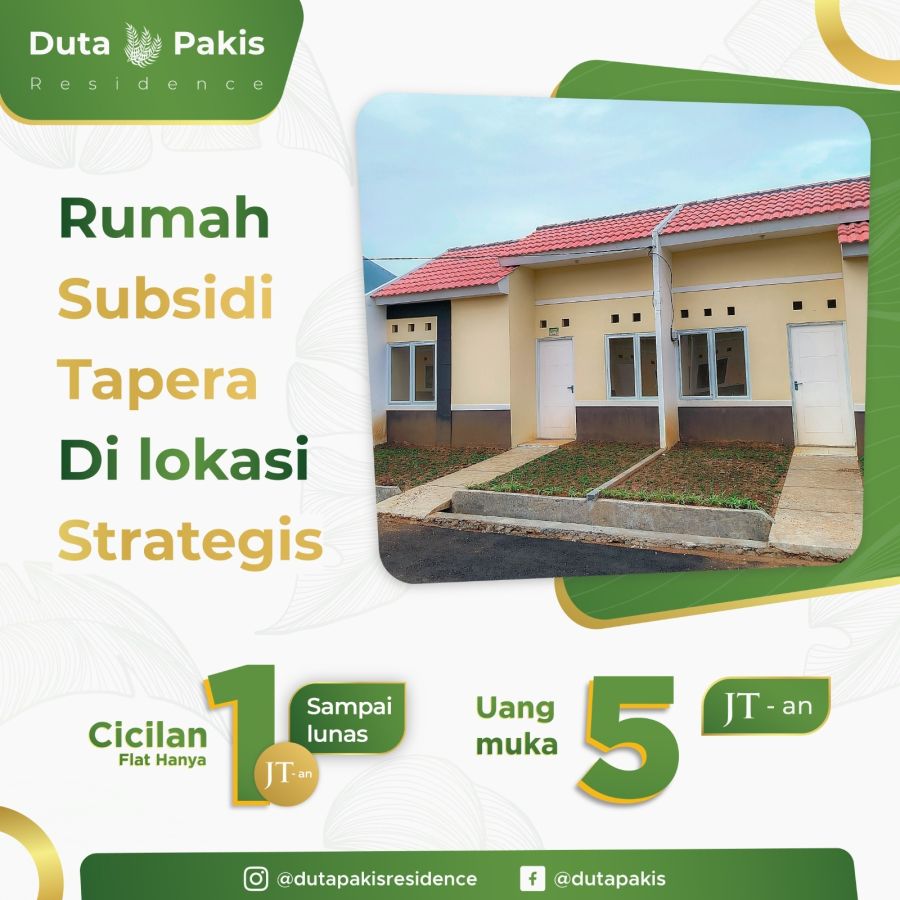 Dijual Rumah Subsidi Duta Pakis Residence Bogor Jawa Barat Cicilan 1Jt