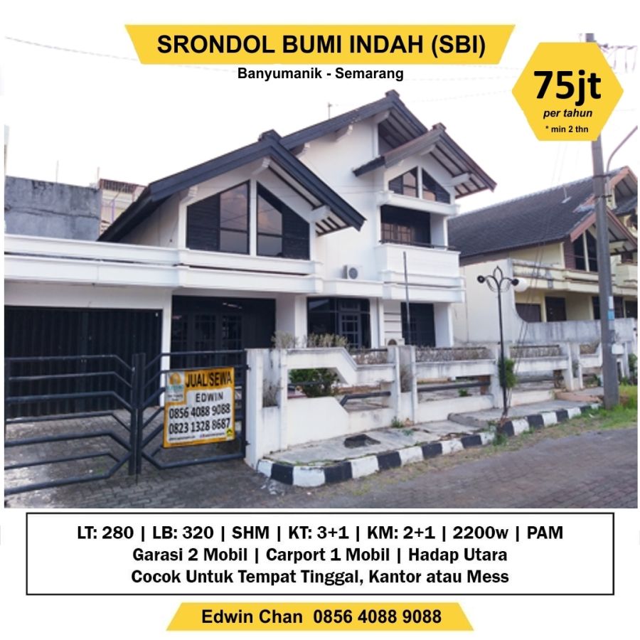 DISEWA Rumah Perum SBI Srondol Bumi Indah, Banyumanik, Semarang Undip