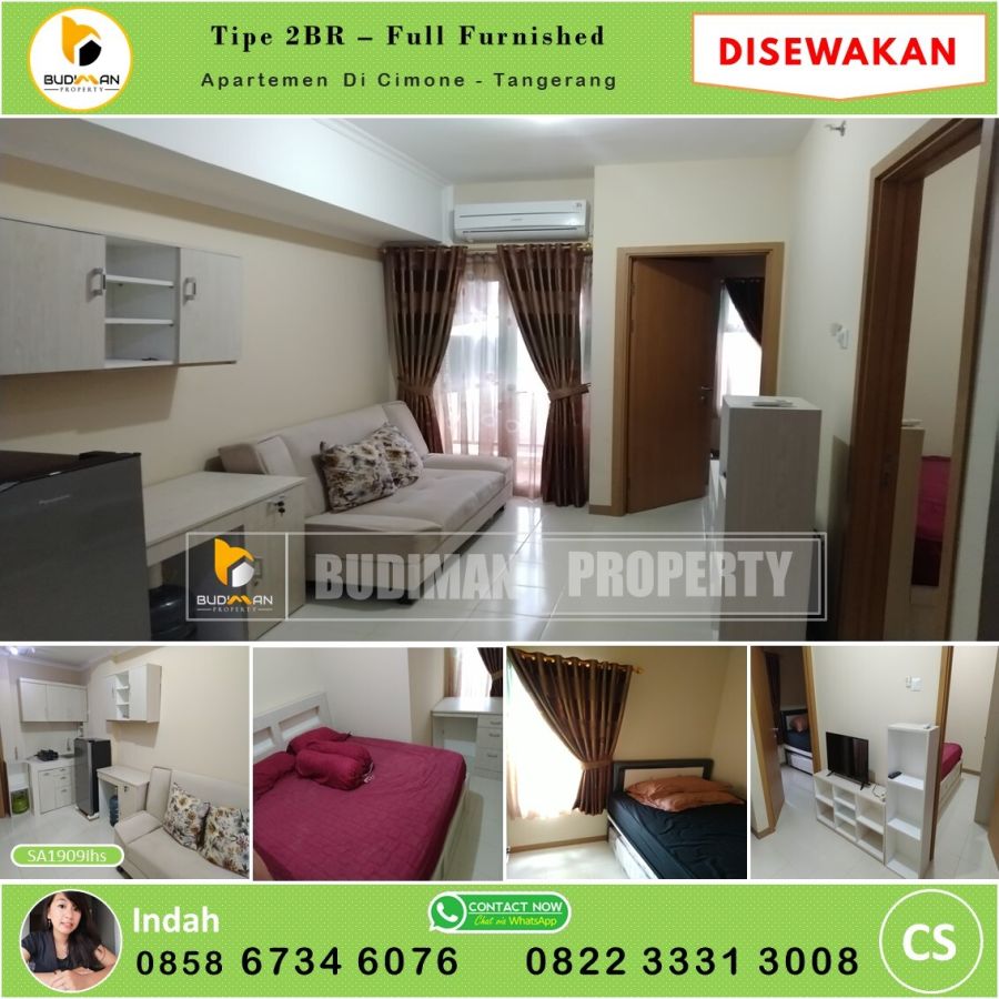 Disewakan apartemen 2kamar tidur dengan view terbaik di kota Tangerang