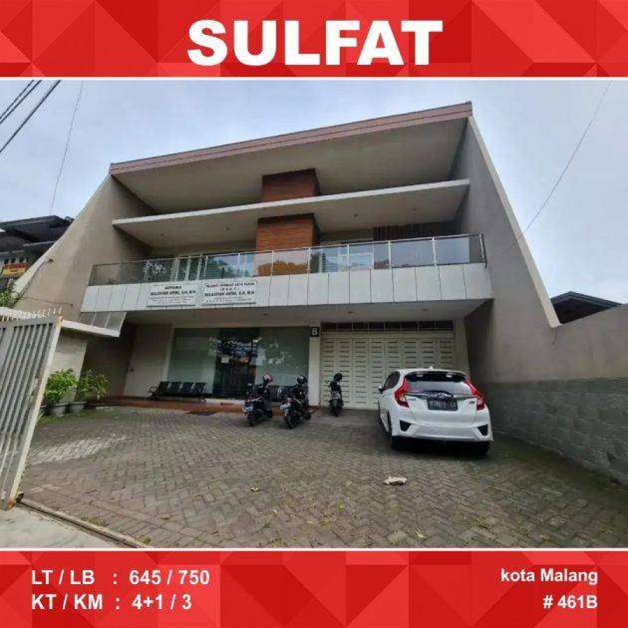 Gedung Kantor Luas 645 di Sulfat Poros Jalan kota Malang _ 461B