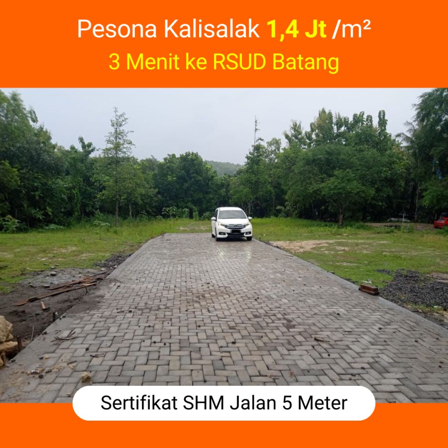 Dijual Tanah SHM Perunit, 5 Menit Alun-Alun Batang, 12x Cicil No Bunga