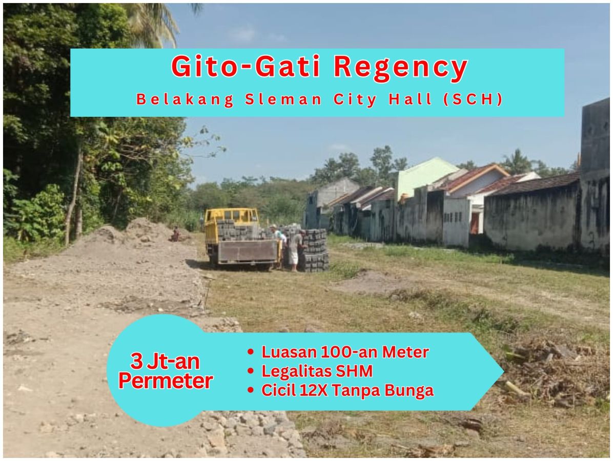 Dijual Tanah Perumahan Gito-Gati Regency, Belakang SCH