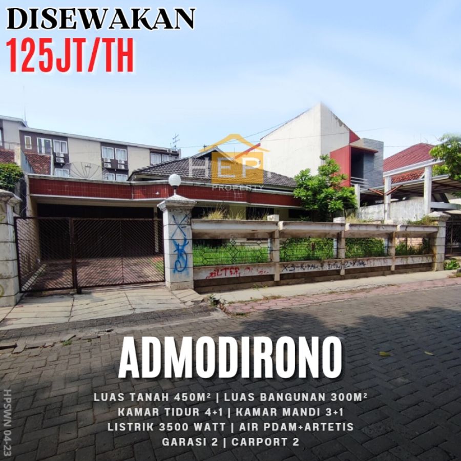 Disewakan Rumah di Jalan Admodirono Semarang