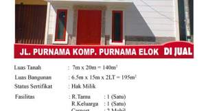 Jalan Purnama 2 komplek Purnama Elok Nego sampai deal