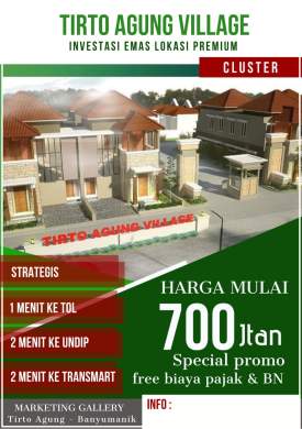 Tirto Agung Village Rumah Eksklusif Dekat Undip Tembalang Semarang